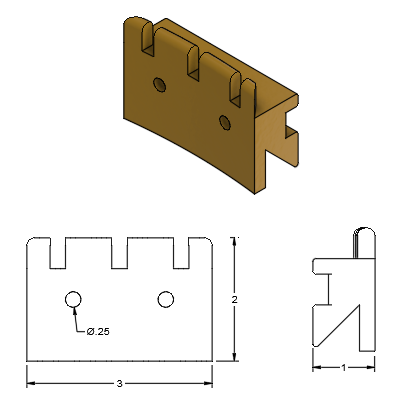 Five Gallon Bucket - French Cleat Bracket