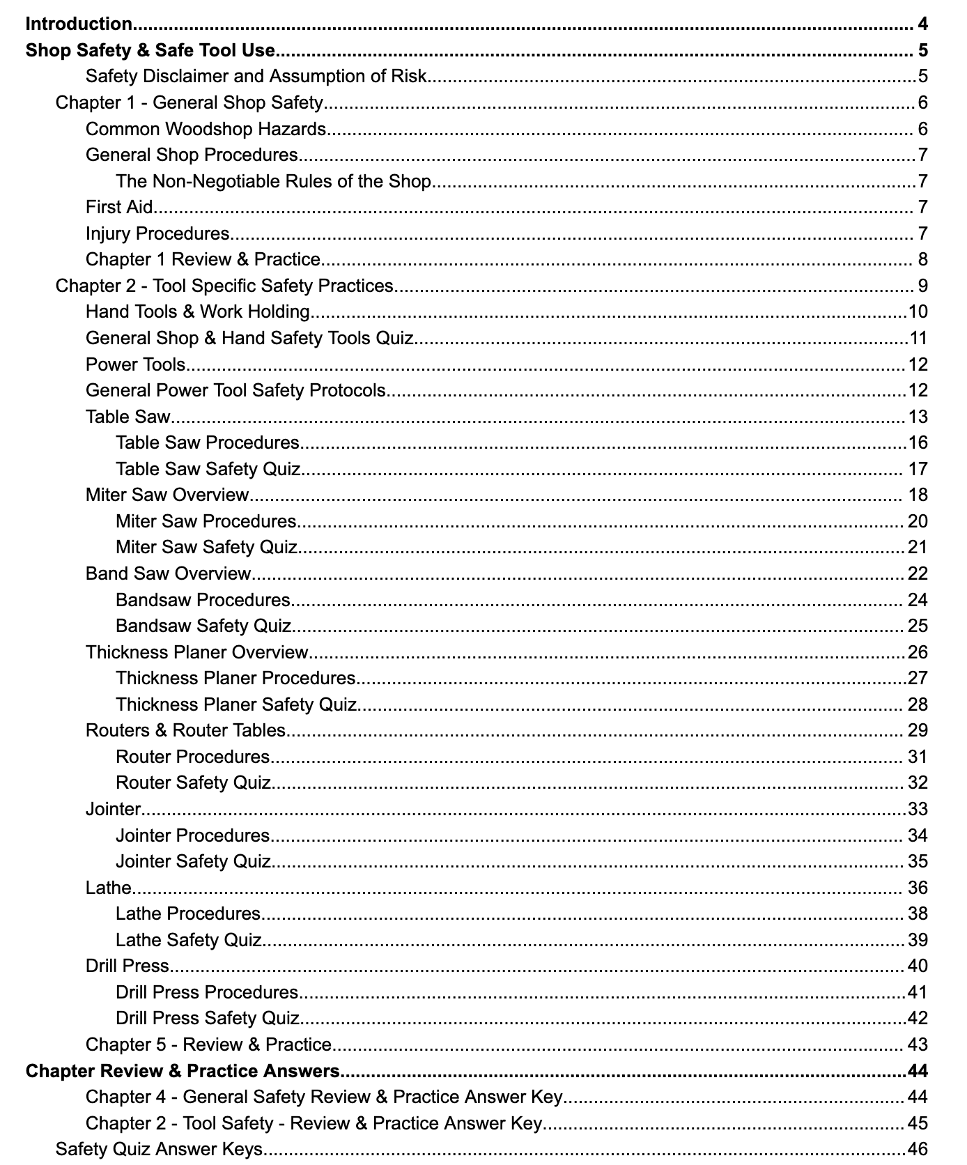 Textbook - Shop Safety (Digital Files)