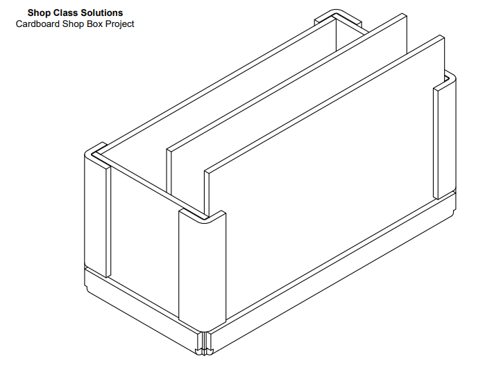 Project #1 - Cardboard Shop box (Digital Download)