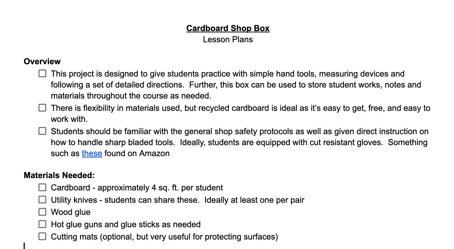 Project #1 - Cardboard Shop box (Digital Download)